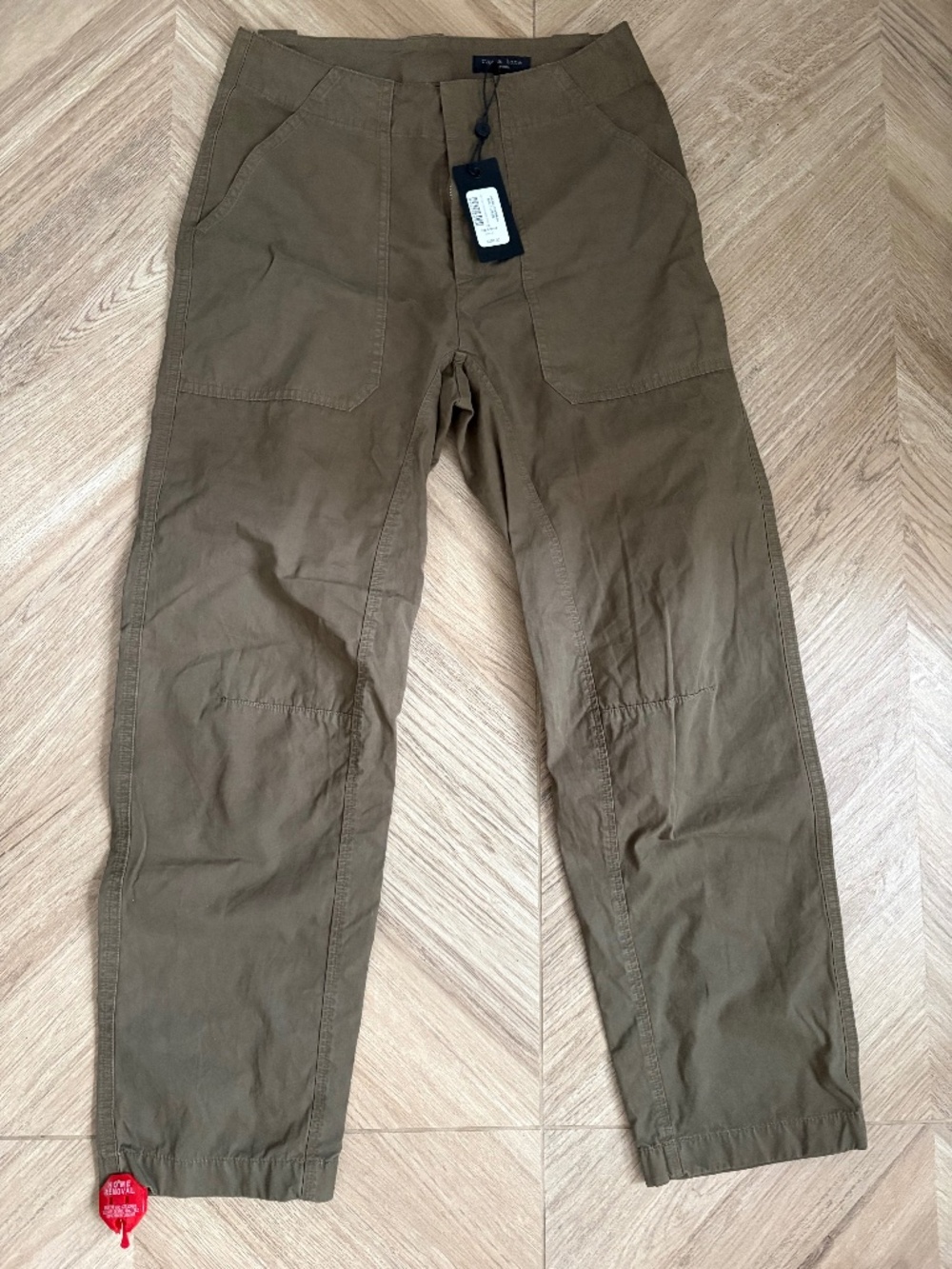 Authentic Rag and Bone pants, Olive Color, Size 00, 100% cotton, New with tags!